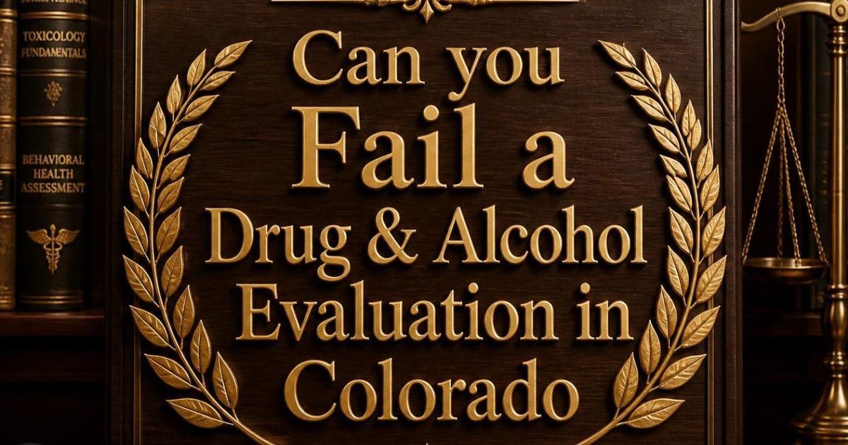 Can you fail a drug and alcohol evaluation in Colorado